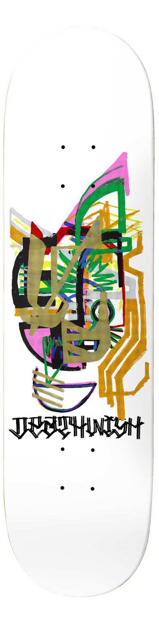 DEATHWISH Deck GOLD MASK DECK JD 8.475, white 8.4 DEATHWISH Deck GOLD MASK DECK JD 8.475, white 8.4