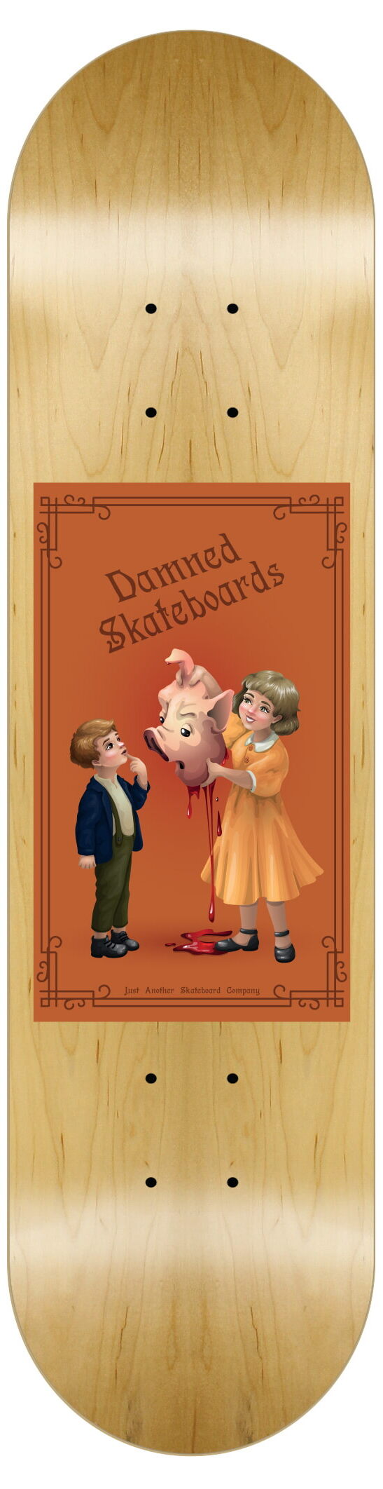 Damned Skateboard Deck Pigs Head Damned Skateboard Deck Pigs Head