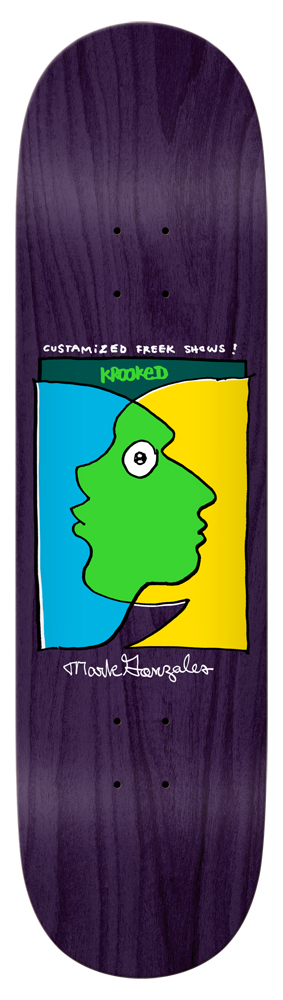 Krooked Skateboard Deck Gonz Freek Show 8,62 Krooked Skateboard Deck Gonz Freek Show 8,62