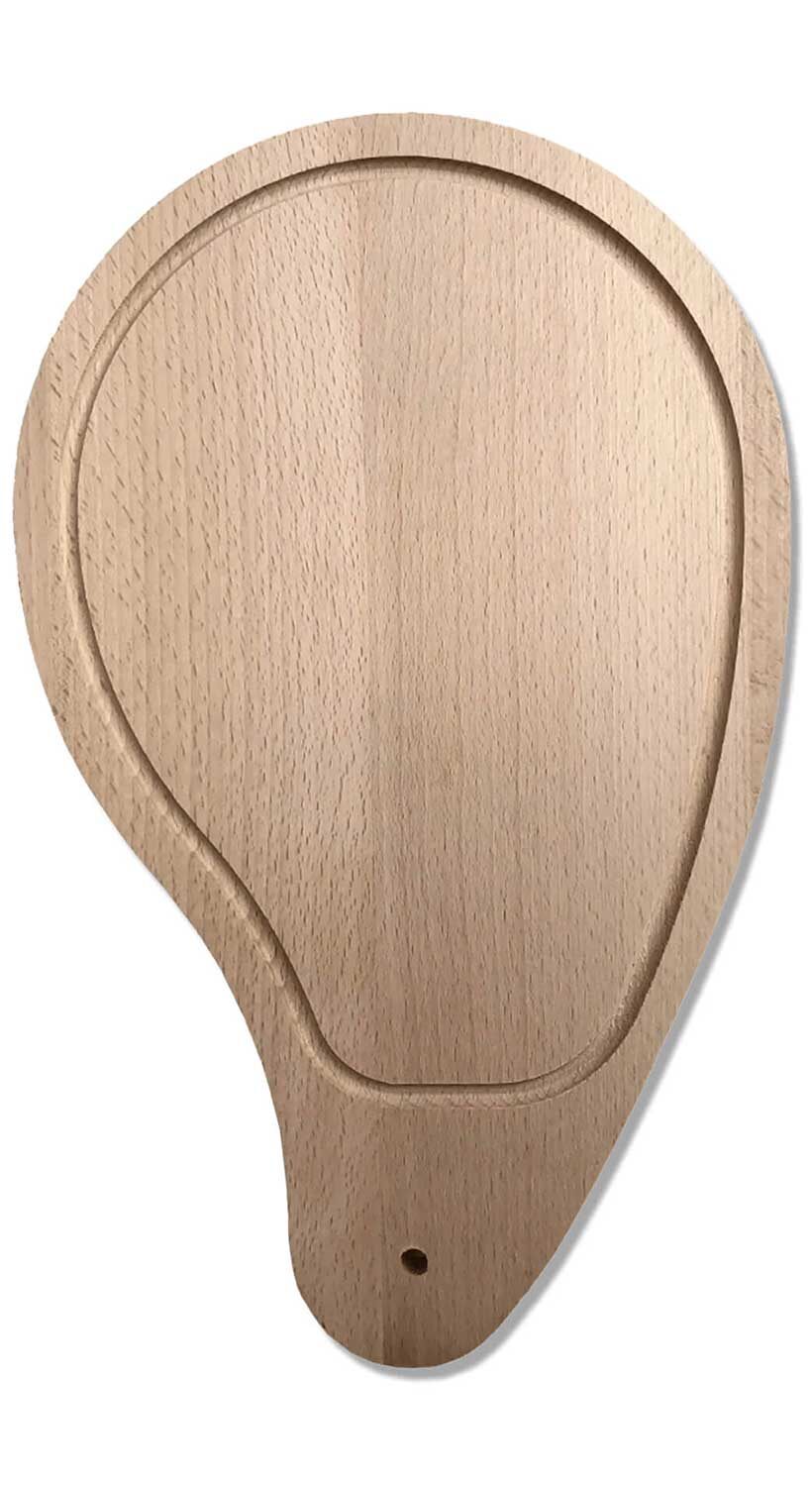 The Dudes Chop Chop Cutting Board Steak Shape - wood