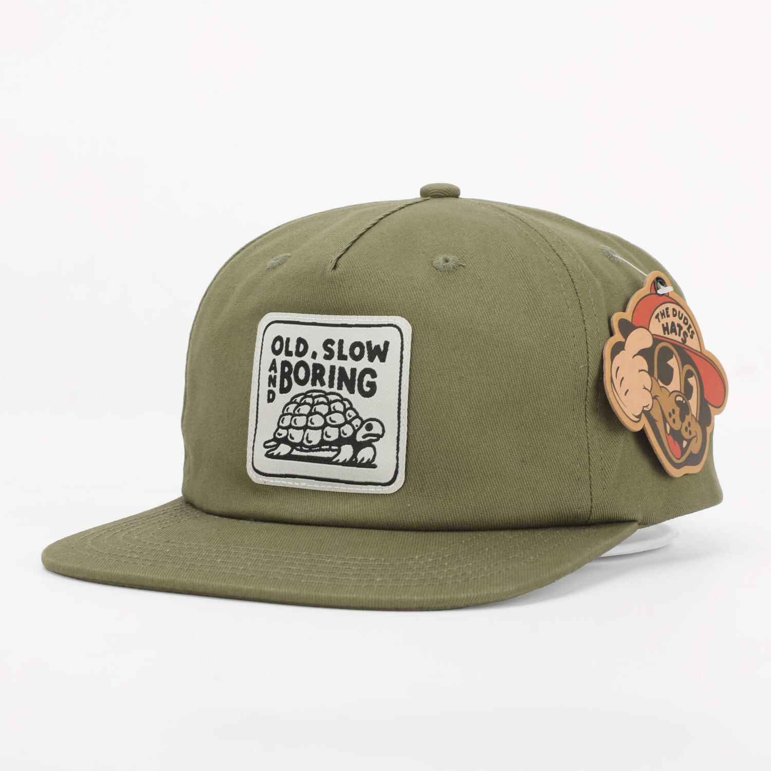 The Dudes Tortoise Unstructured 5 Panel Cap - cedar green