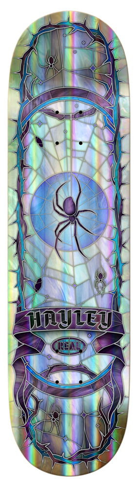 Real Skateboard Deck Hayley Rainbow Holo Cathedral 8,06 Real Skateboard Deck Hayley Rainbow Holo Cathedral 8,06