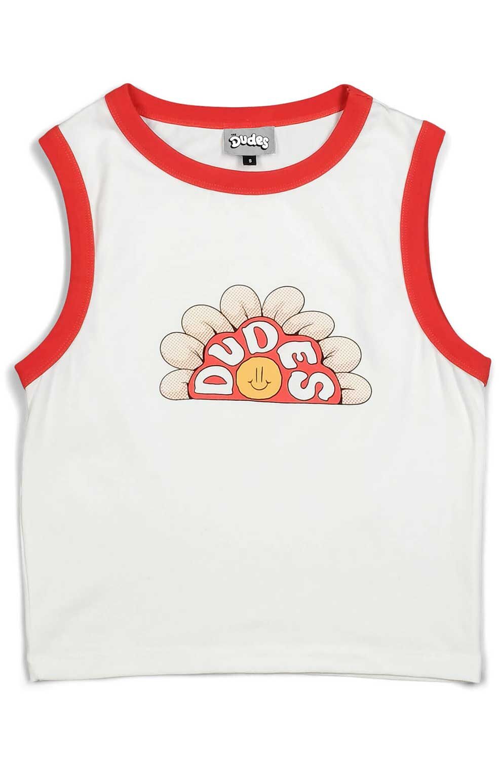 The Dudes Flowa Women Tank Top - off-white XXXL