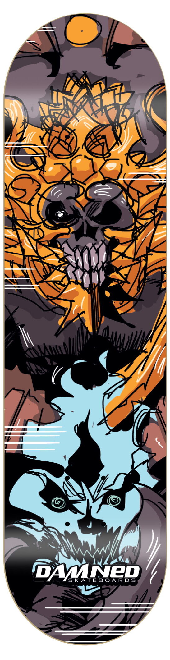 Damned Skateboard Deck DS Draco Umbra Damned Skateboard Deck DS Draco Umbra
