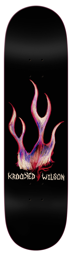 Krooked Skateboard Deck Wilson Flame TF 8,50