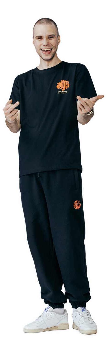 1005402-3 The Dudes Dont Touch Me Sweatpants - black
