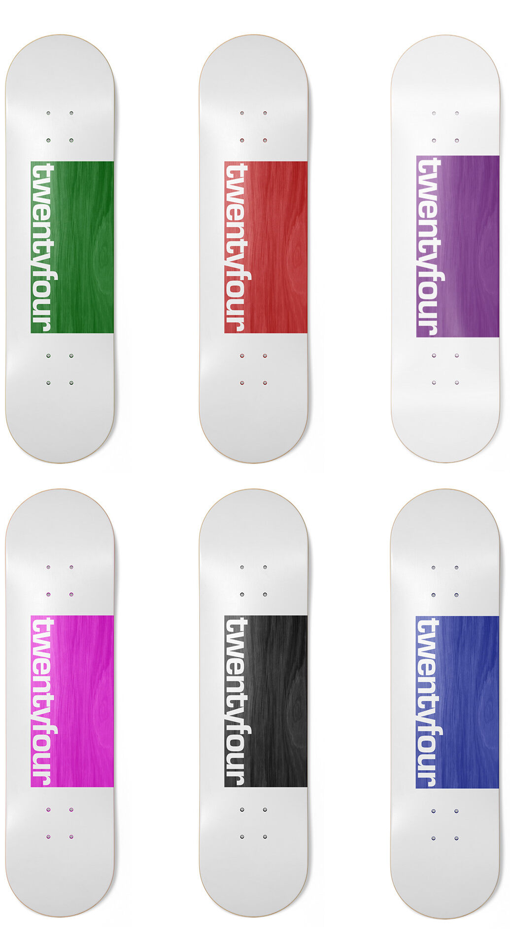 Skateshop24 - twentyfour white Skateboard Deck Skateshop24 - twentyfour white Skateboard Deck 8.75