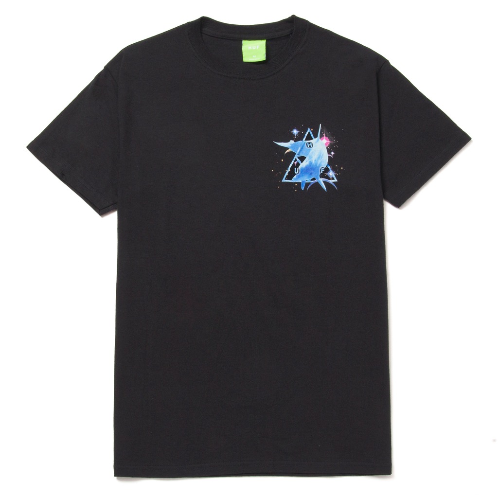 HUF Space Dolphins Washed T-Shirt - black XXL