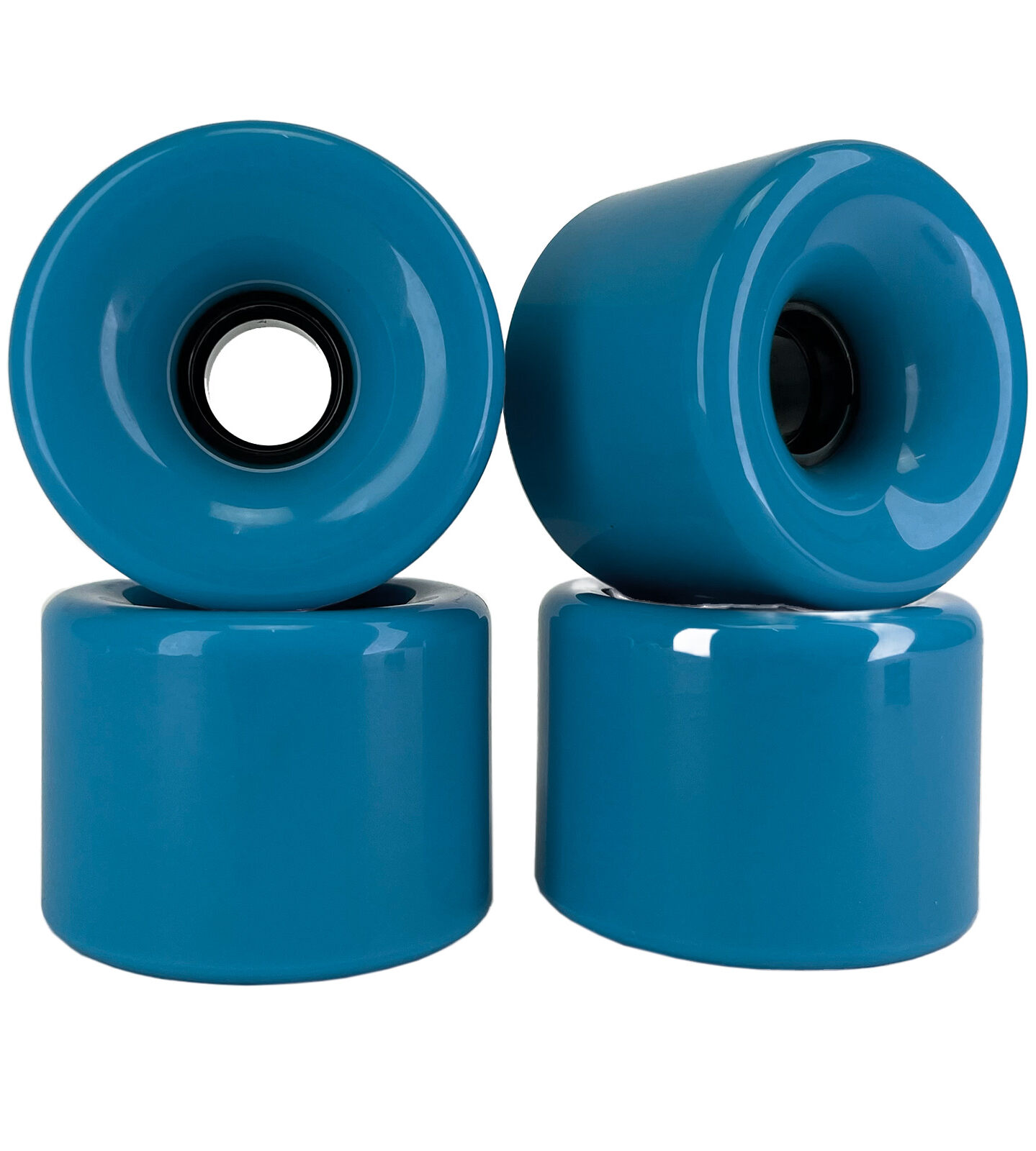 Blank Longboard Wheels Cyan Blue 70mm 82a
