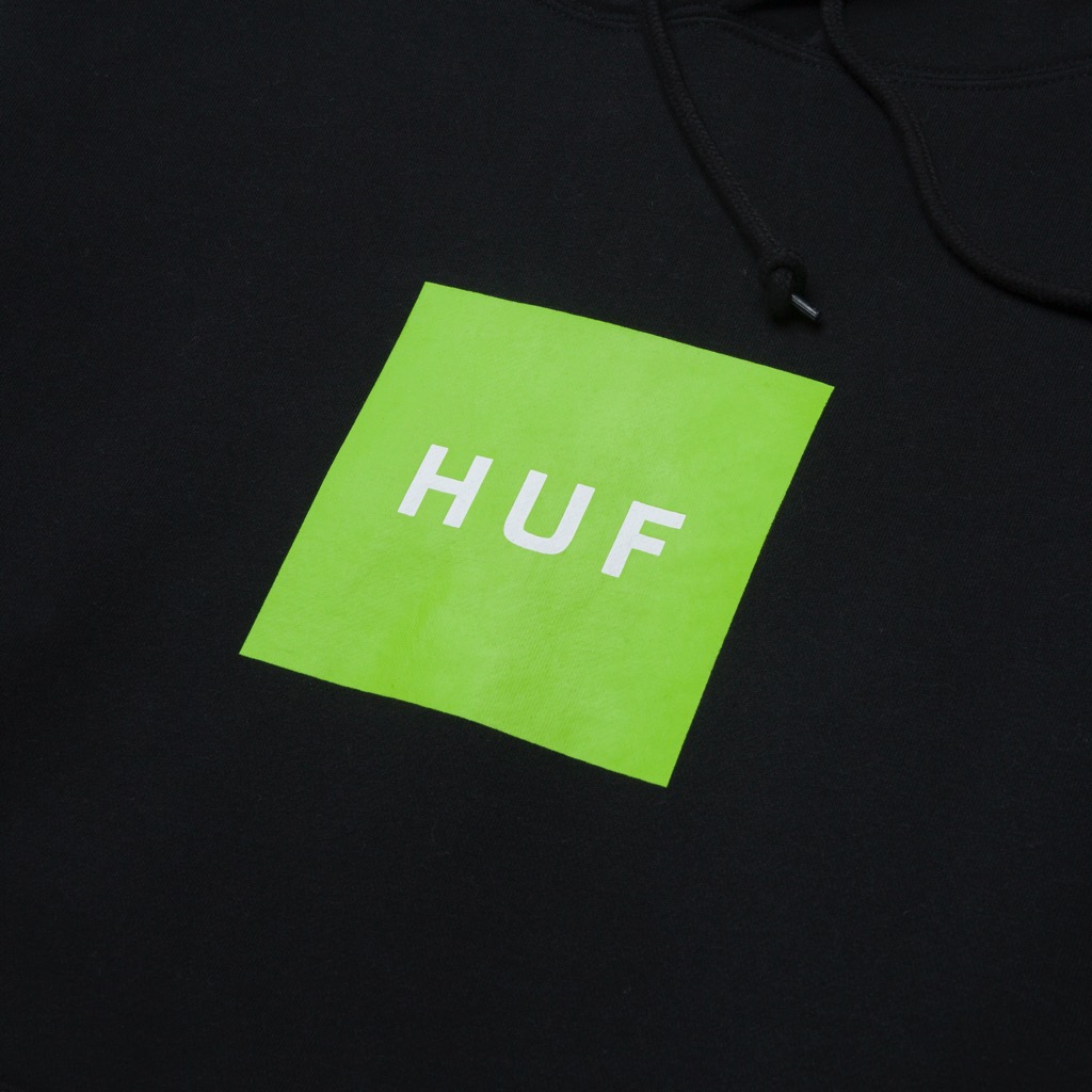 HUF Essentials Box Logo Hoodie - black M HUF Essentials Box Logo Hoodie - black XXL