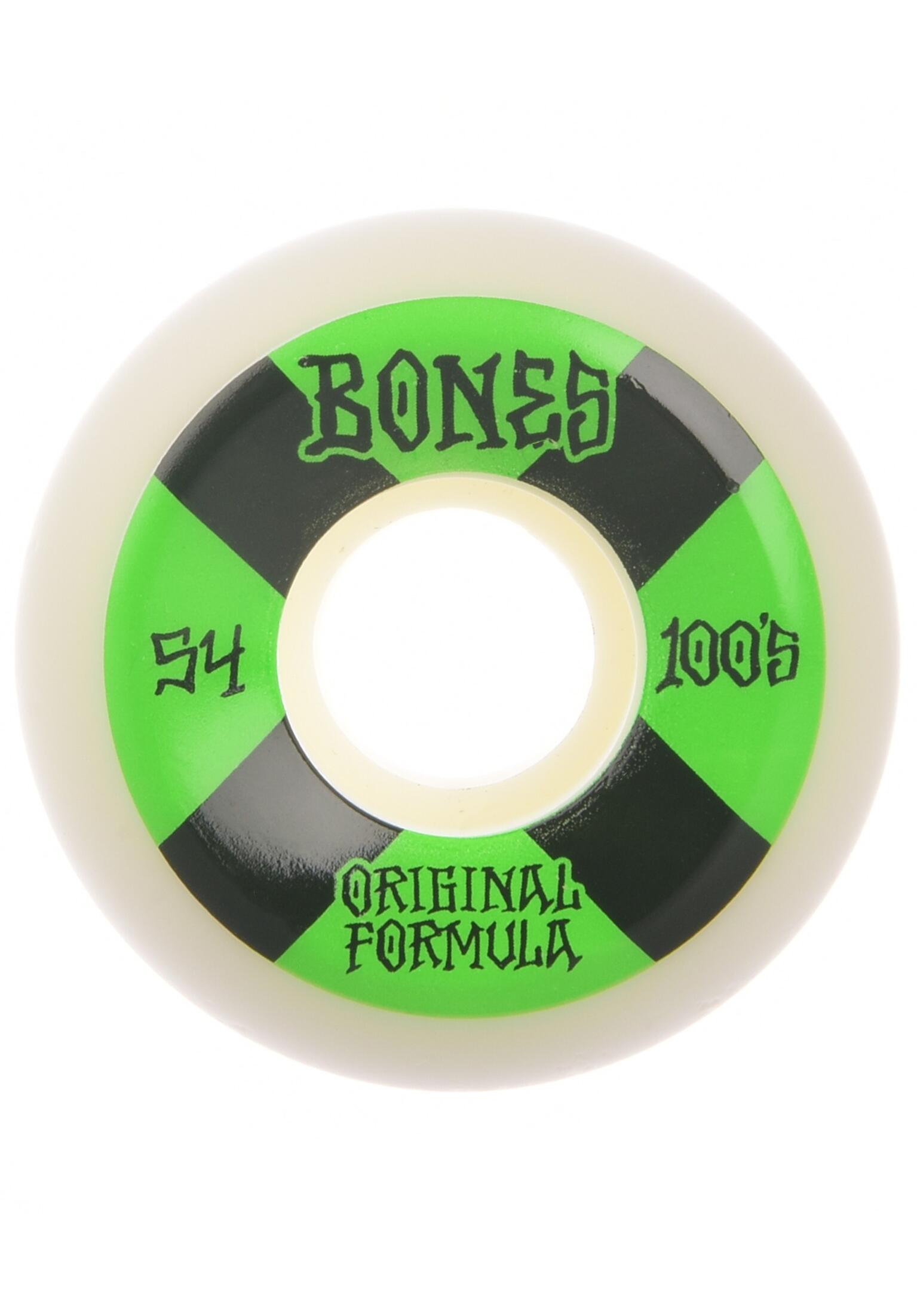 Bones Wheels Skateboard Rollen 100s white OG#4 Sidecut 81B V5 54mm