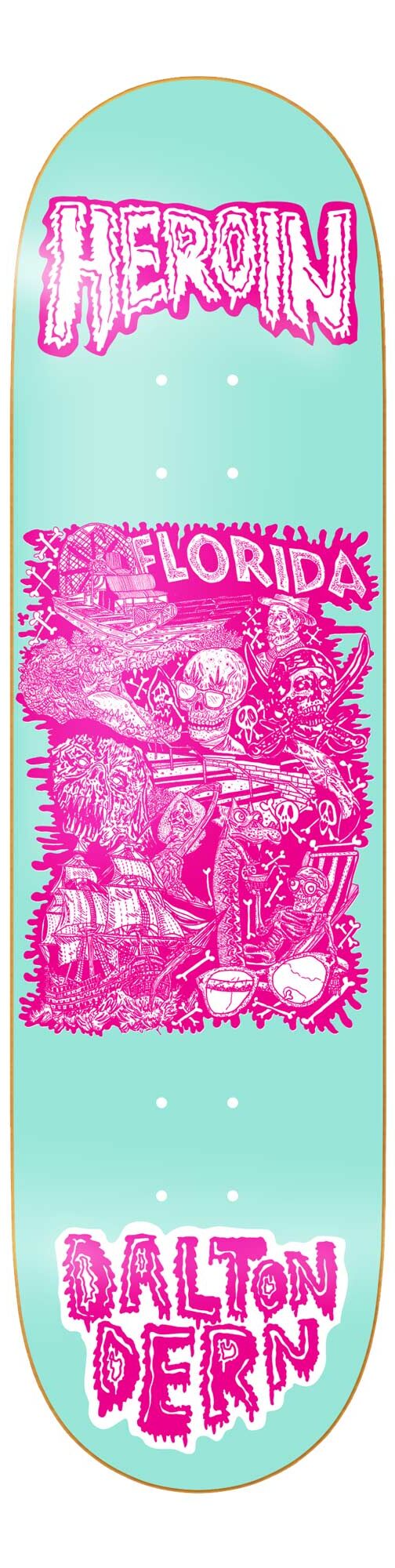 HEROIN Deck ALLEGORY OF FREAR DD 8.5, light blue 8.5