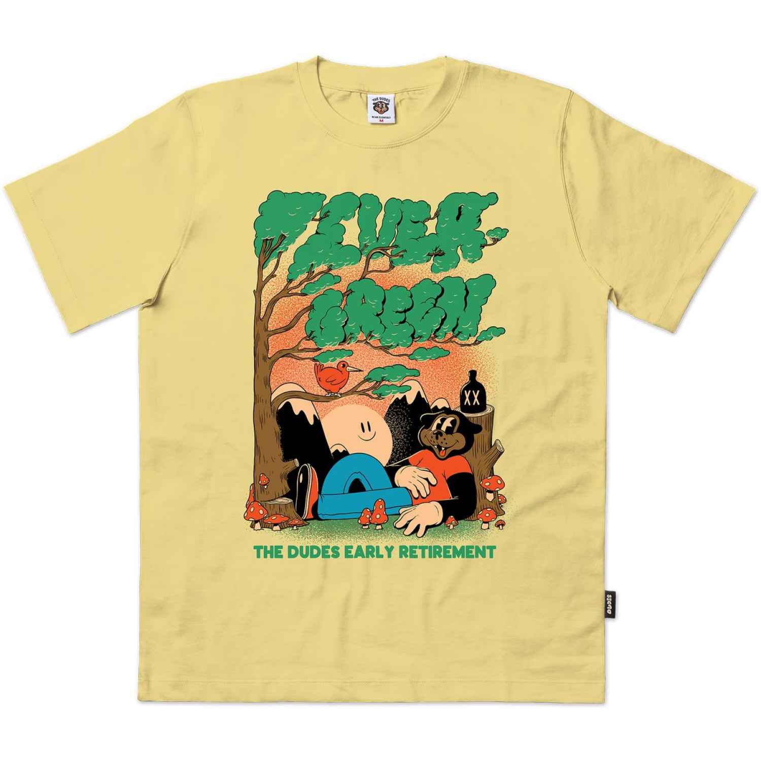 The Dudes Evergreen Seasonal T-Shirt - custard XXXL