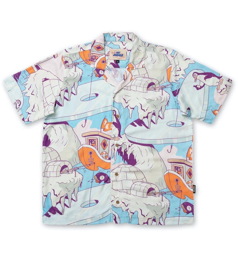 202062-1 The Dudes Ice Job Hawaiian Shirt - Multicolor S