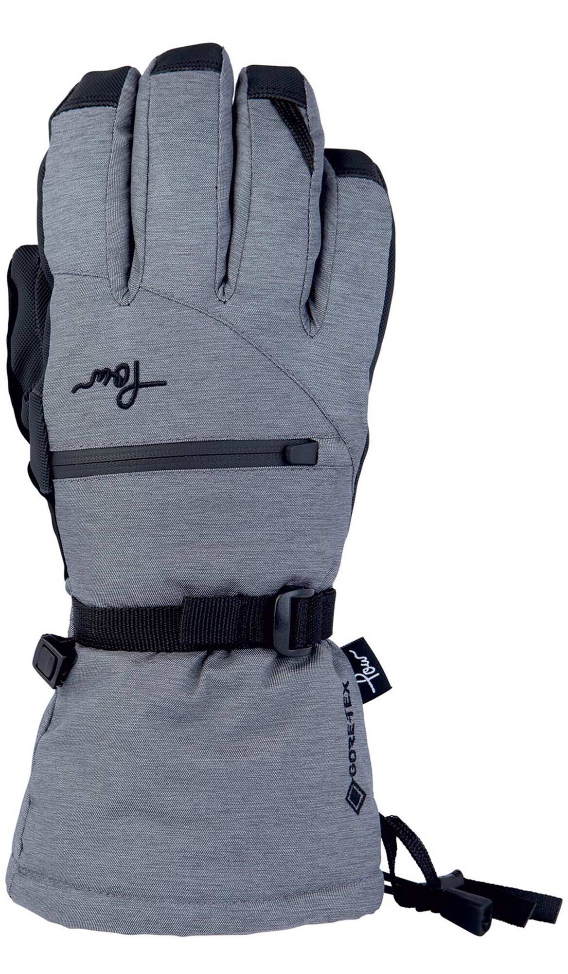 POW Glove WOMEN CASCADIA GTX LONG GLOVE LOFTED FIT, grey L (7,5)