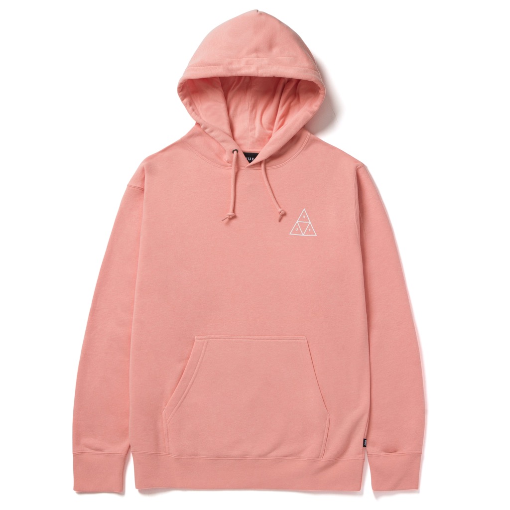HUF Essentials TT Hoodie - coral pink