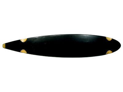Blank Longboard-Deck black pintail 47.75 x 9.75