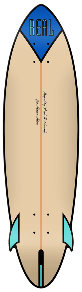 Real Skateboard Deck Silva Speed Egg Cruiser 9,25