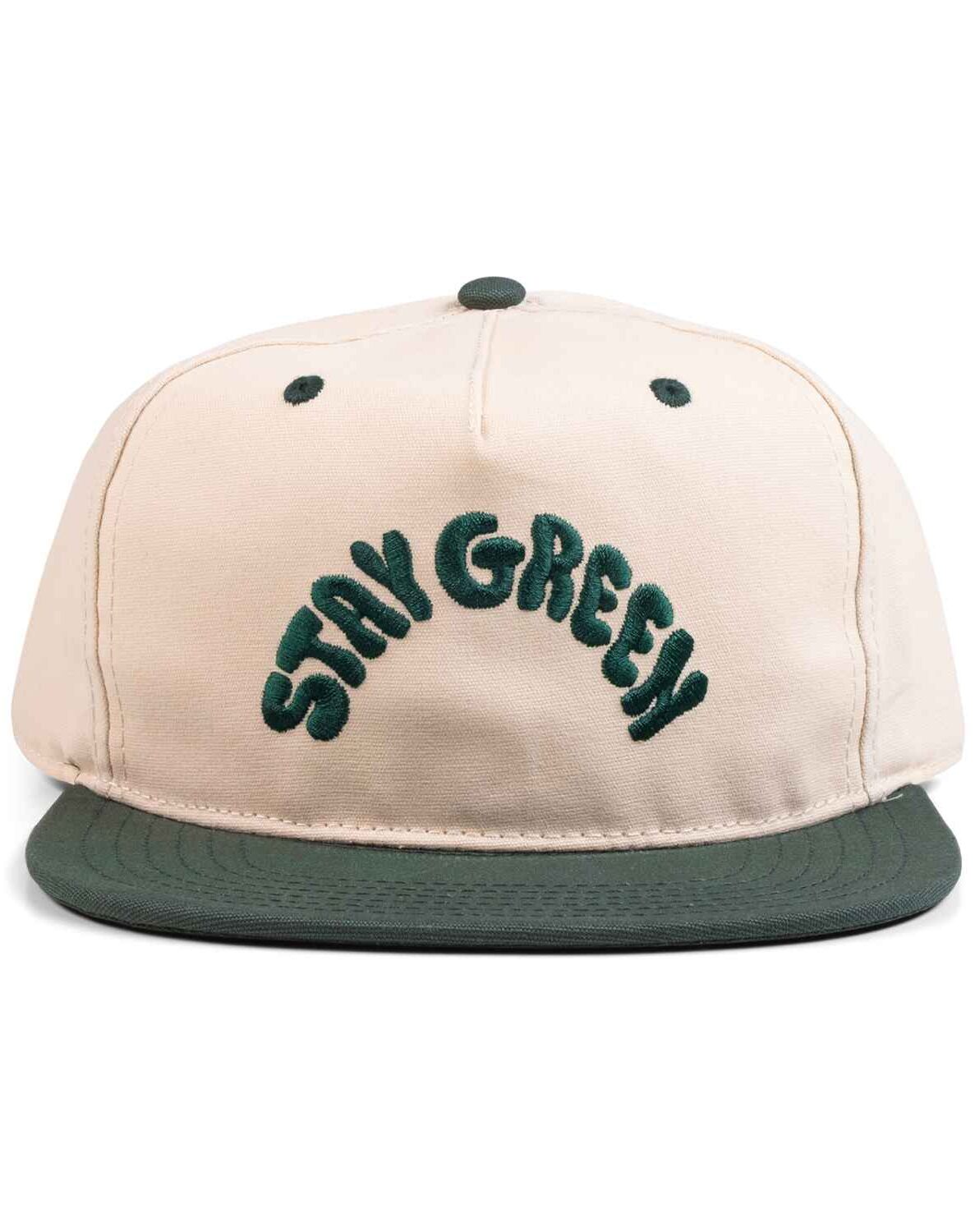 The Dudes Stay Green Unstructured 5 Panel Cap - off-white The Dudes Stay Green Unstructured 5 Panel Cap - off-white