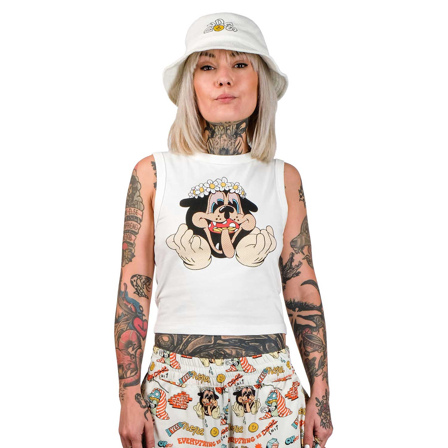 The Dudes Mid Summer Women Tank Top - off-white XXXL