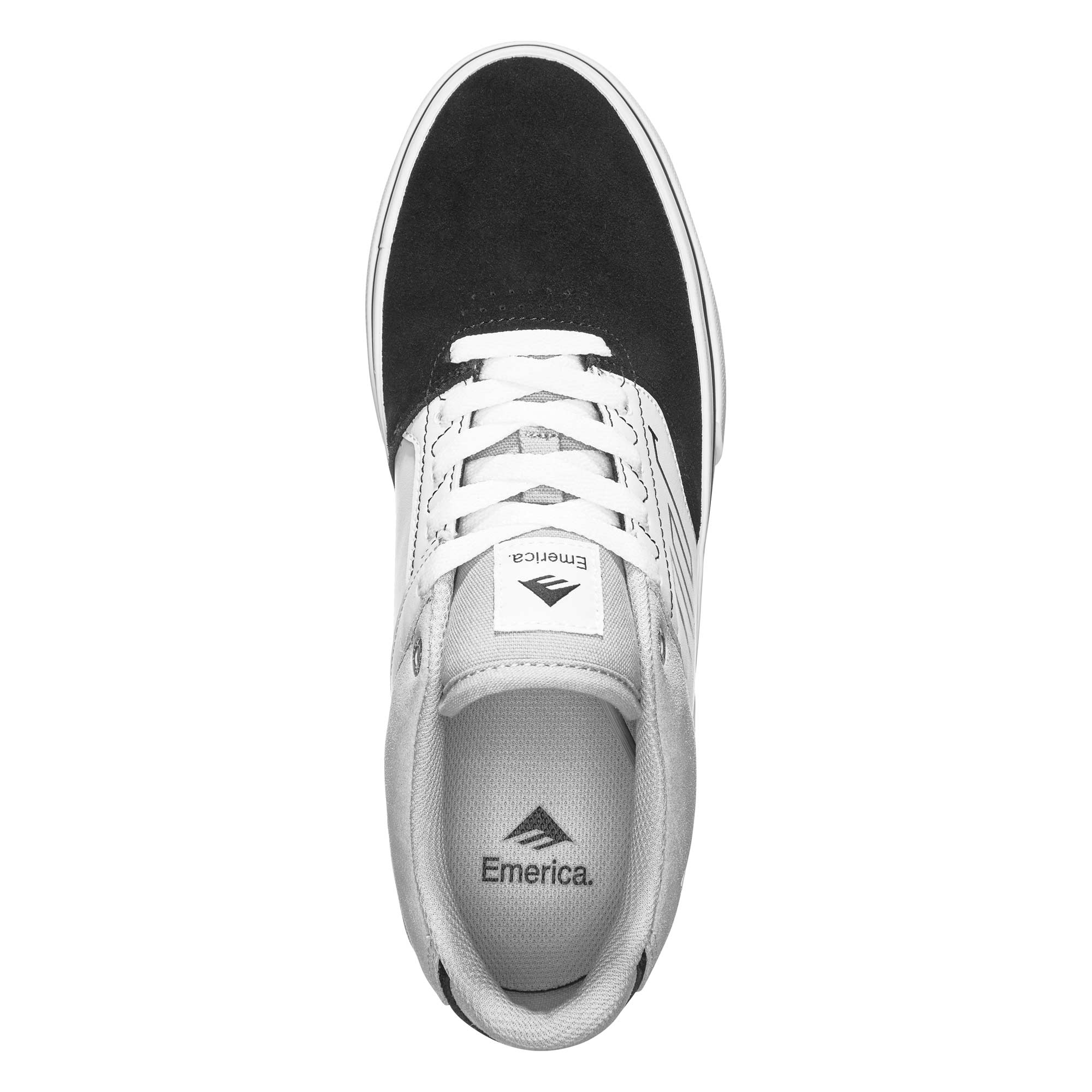EMERICA Shoe THE LOW VULC bla/whi/gry black/white/grey EMERICA Shoe THE LOW VULC bla/whi/gry, black/white/grey 8½