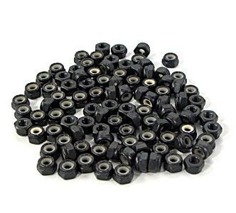 100 skateboard mounting nuts (5 / 32" | 10mm) 100 skateboard mounting nuts (5 / 32" | 10mm)