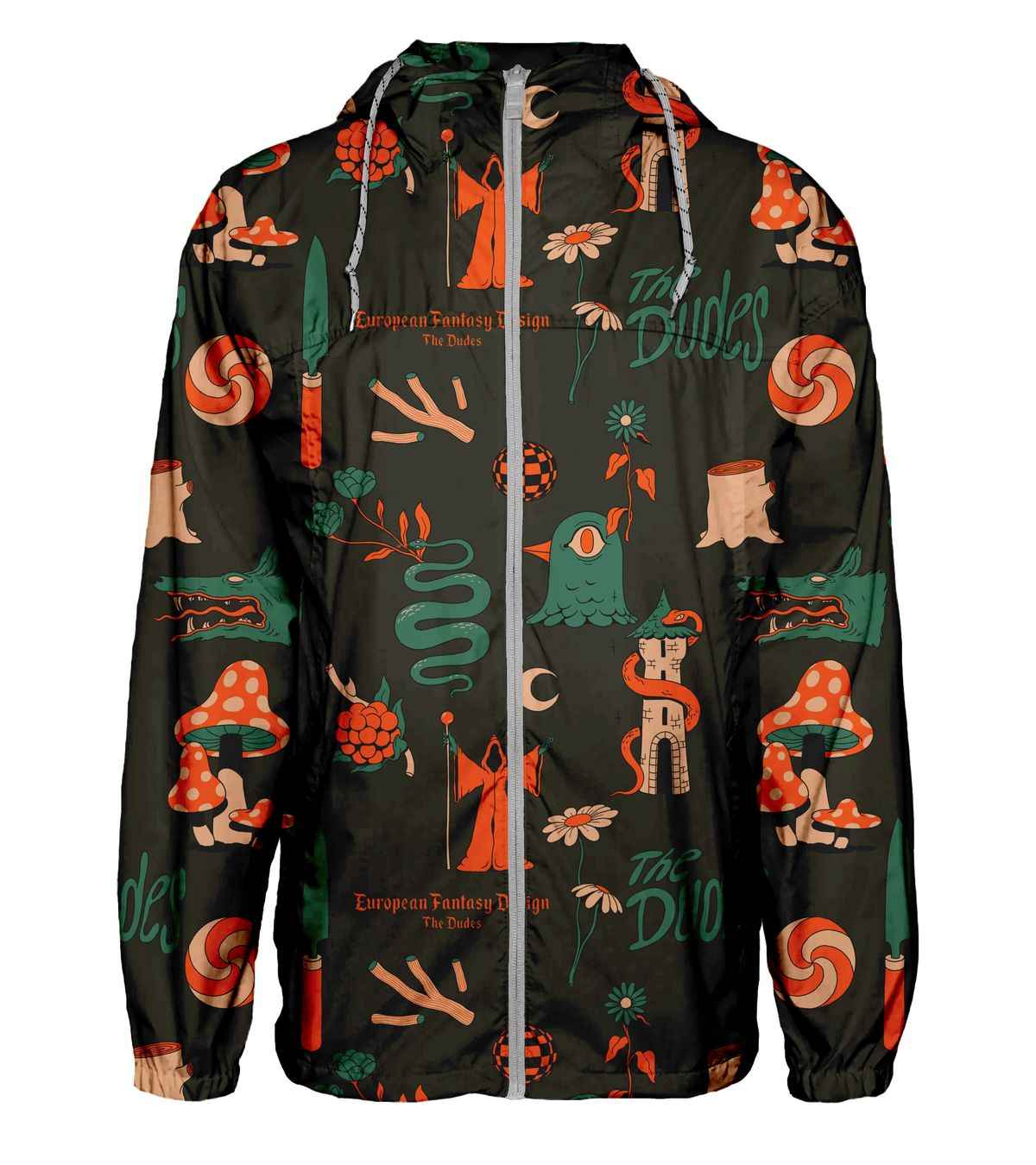 The Dudes European Fantasy Brown Windbreaker - multicolor The Dudes European Fantasy Brown Windbreaker - multicolor S