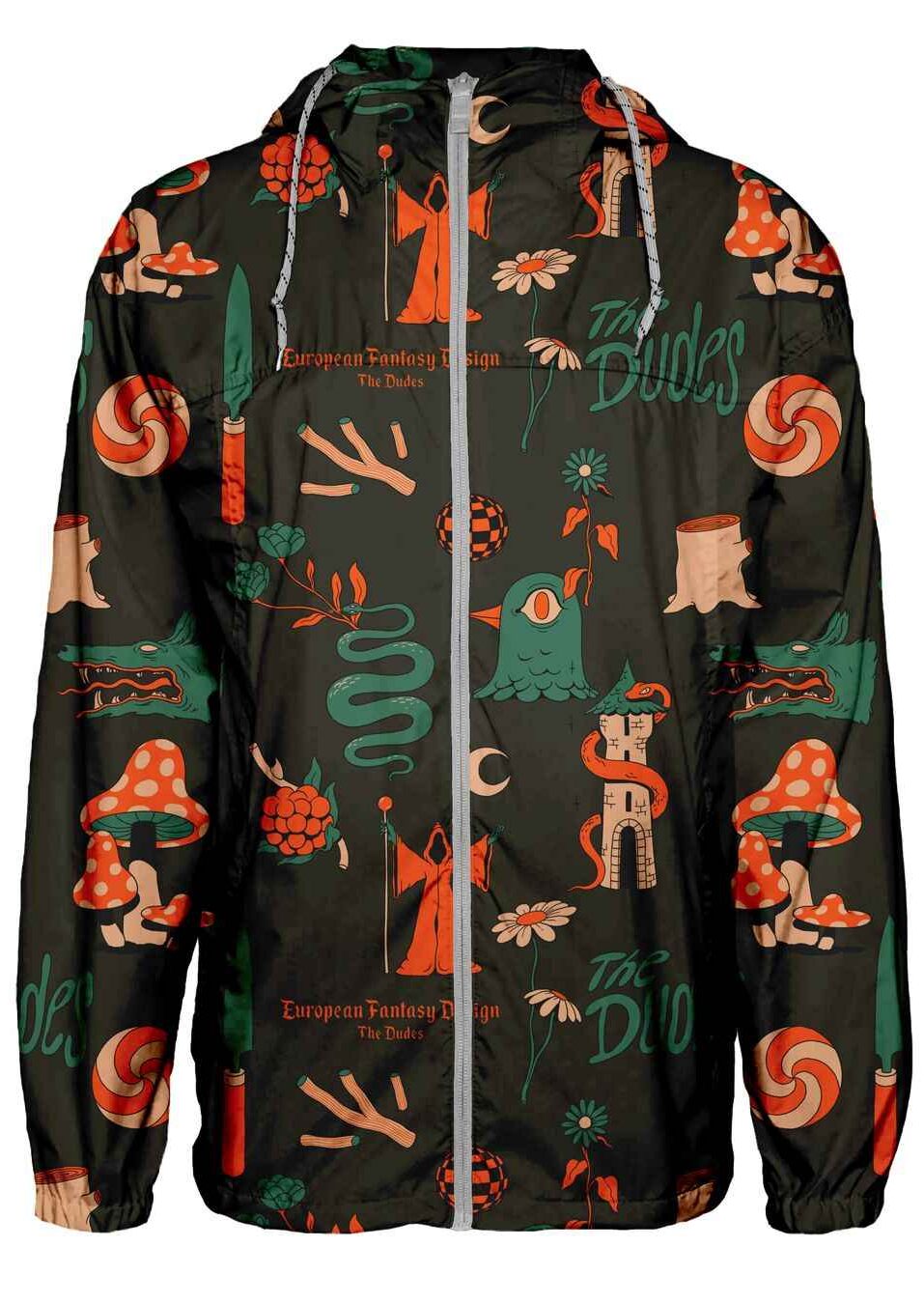 The Dudes European Fantasy Brown Windbreaker - multicolor The Dudes European Fantasy Brown Windbreaker - multicolor XXXL