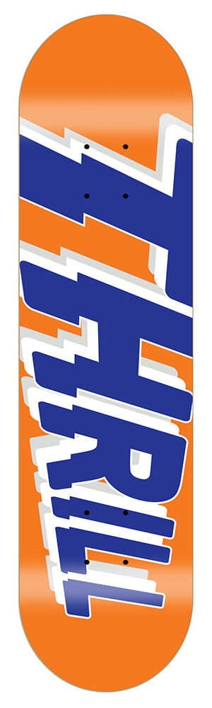 Thrill Skateboard Deck Logo Orange