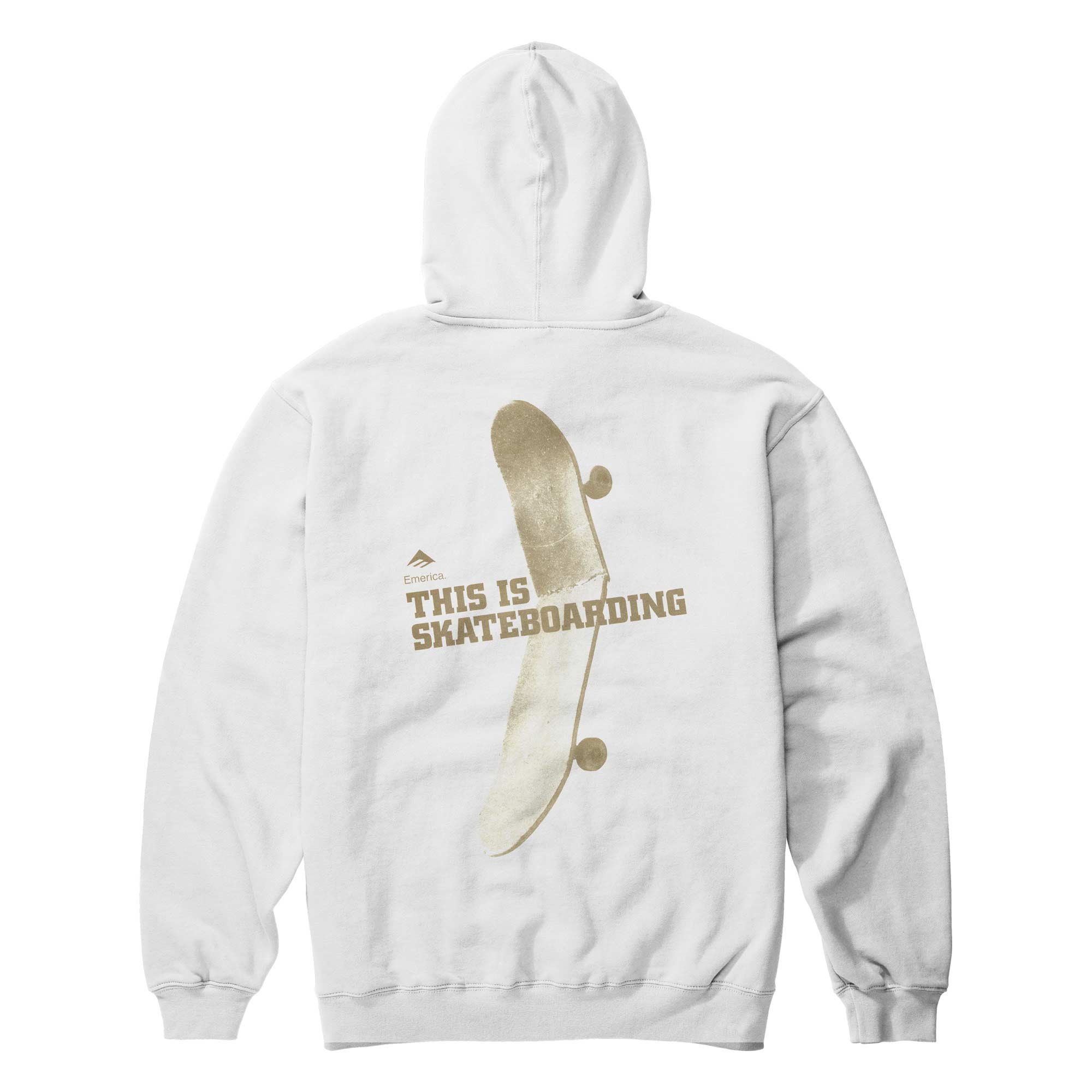 EMERICA Sweat THIS IS SKATEBOARDING HOODIE blanc
