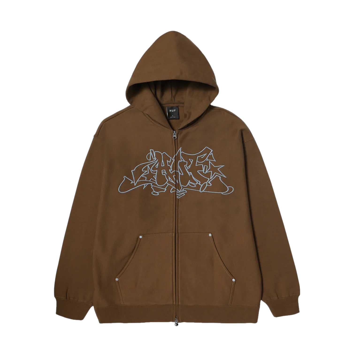 HUF Outlines Heavy Weight Fleece - brown HUF Outlines Heavy Weight Fleece - brown XL