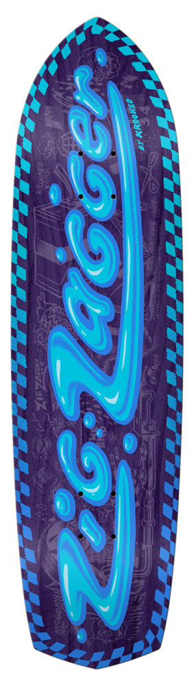 Krooked Skateboard Deck Team Zip Zagger DLX 8,62