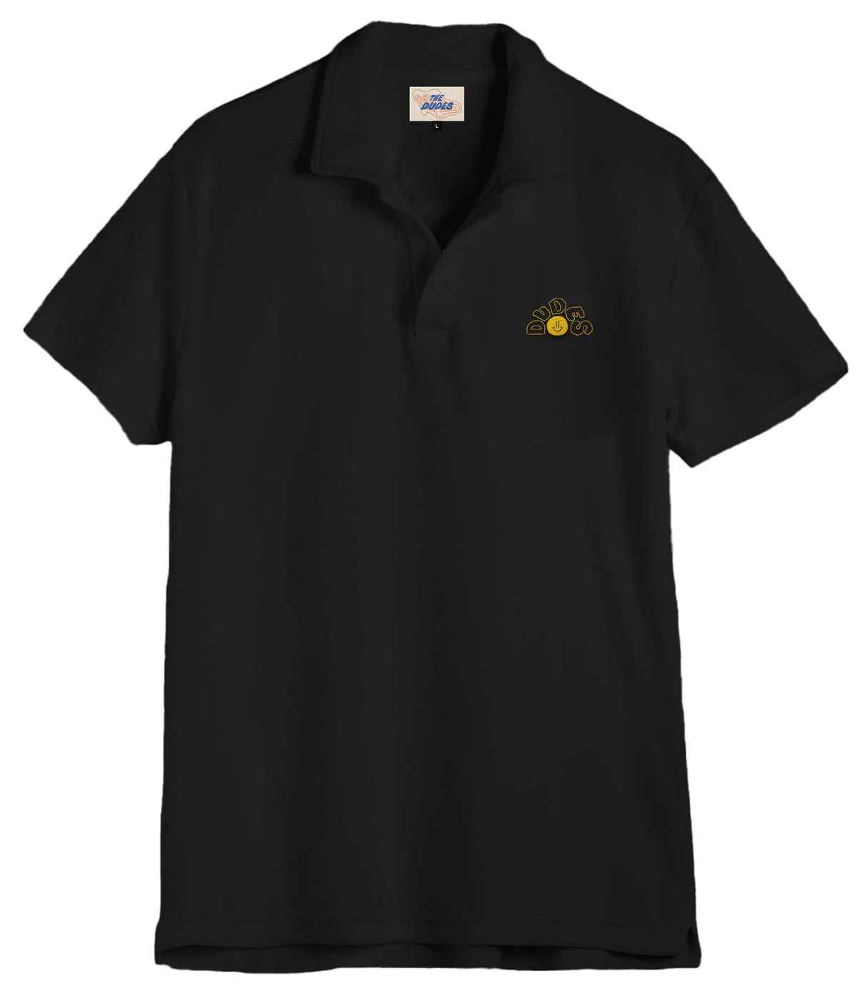 The Dudes Leon Terry Polo - black XXXL