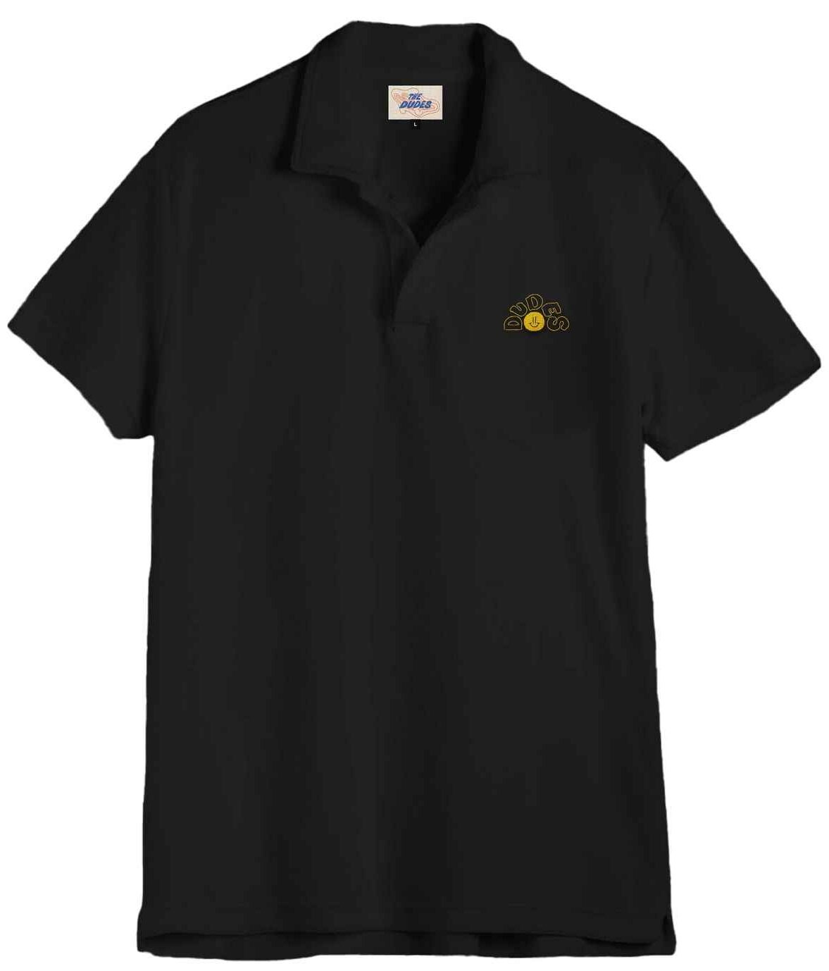 The Dudes Leon Terry Polo - black The Dudes Leon Terry Polo - black XXXL