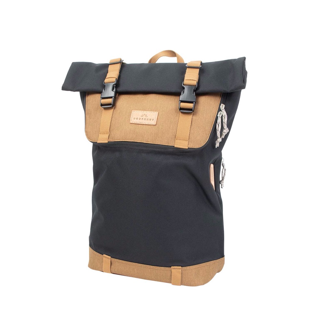 Doughnut Christopher Euro Rucksack Rolltop Rucksack - black x khaki