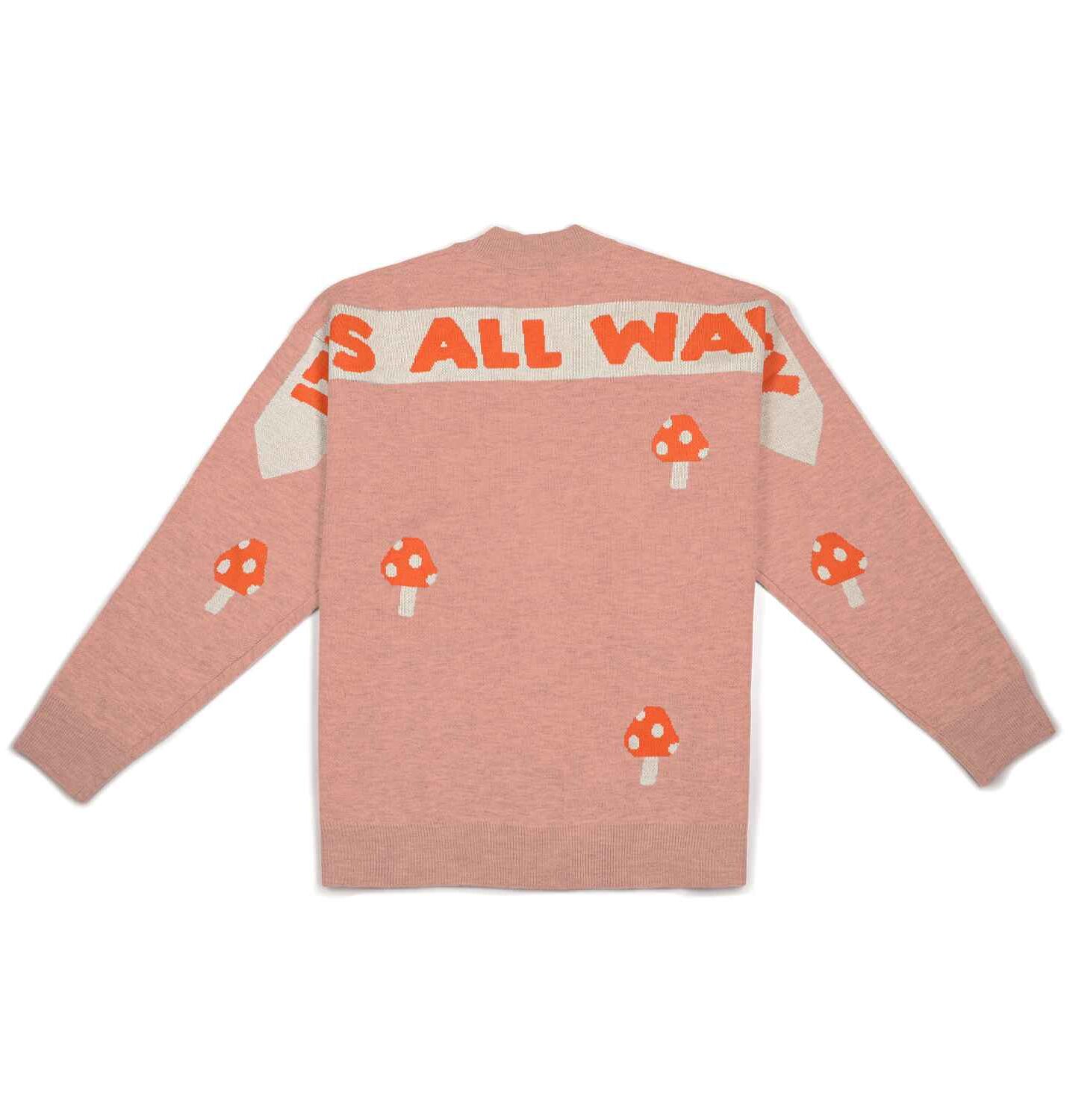 The Dudes All Wavy Cardigan - Coral Pink XS The Dudes All Wavy Cardigan - Coral Pink XXXL