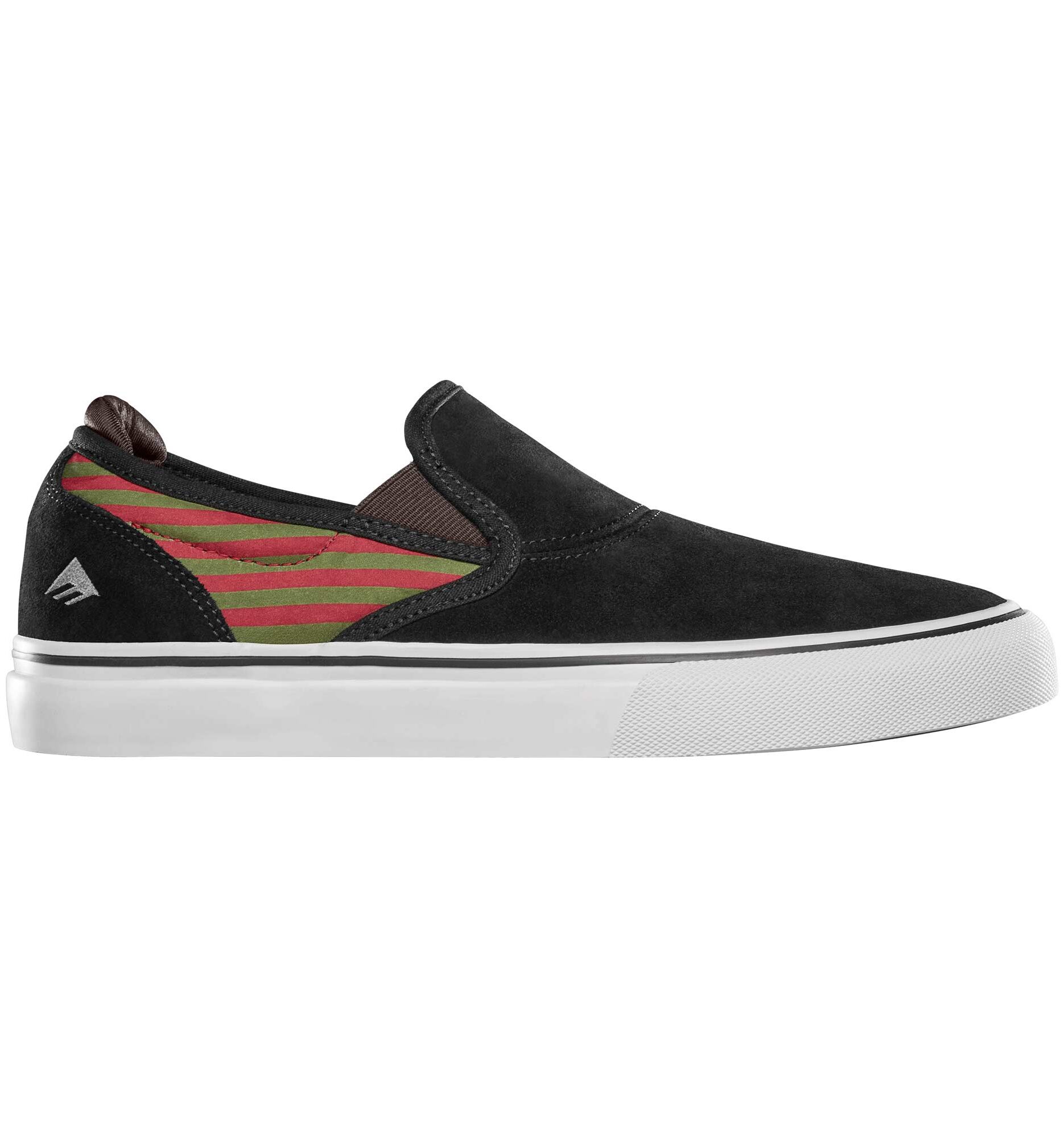 EMERICA Shoe WINO G6 SLIP-ON bla/oli/red, balck/olive/red 9