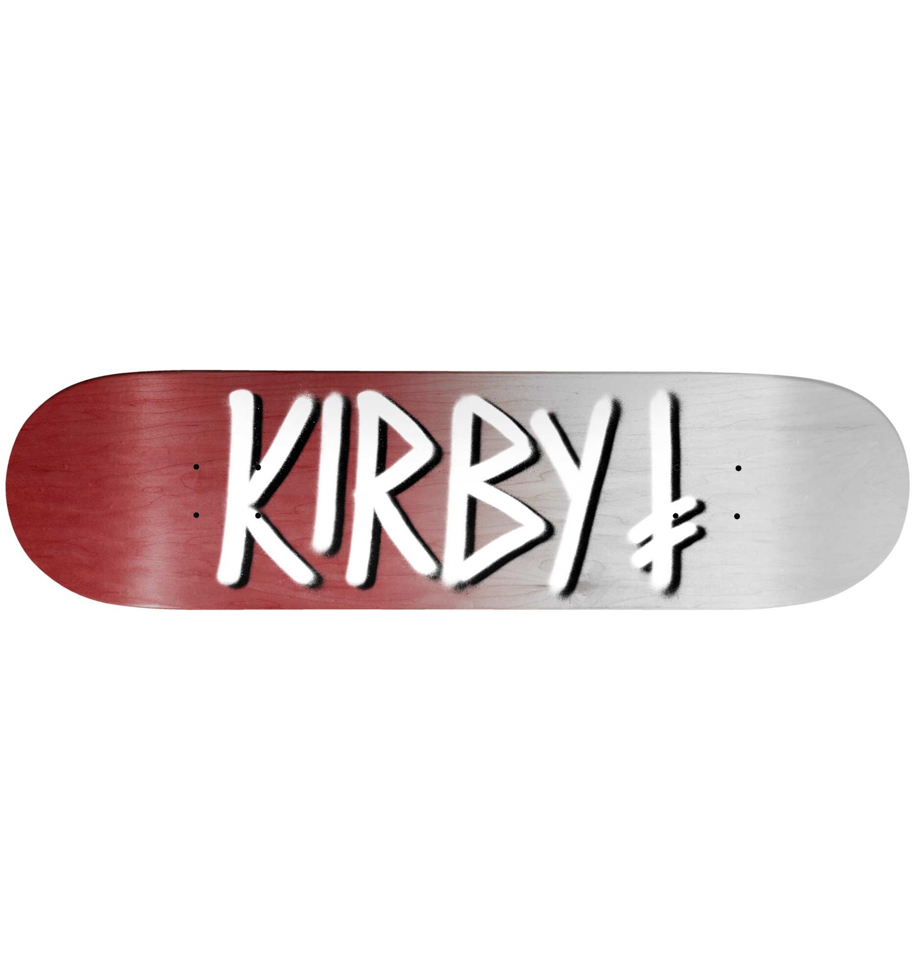 DEATHWISH Deck GANG NAME TK BUR/WHT 8.5, burgundy/white 8.5