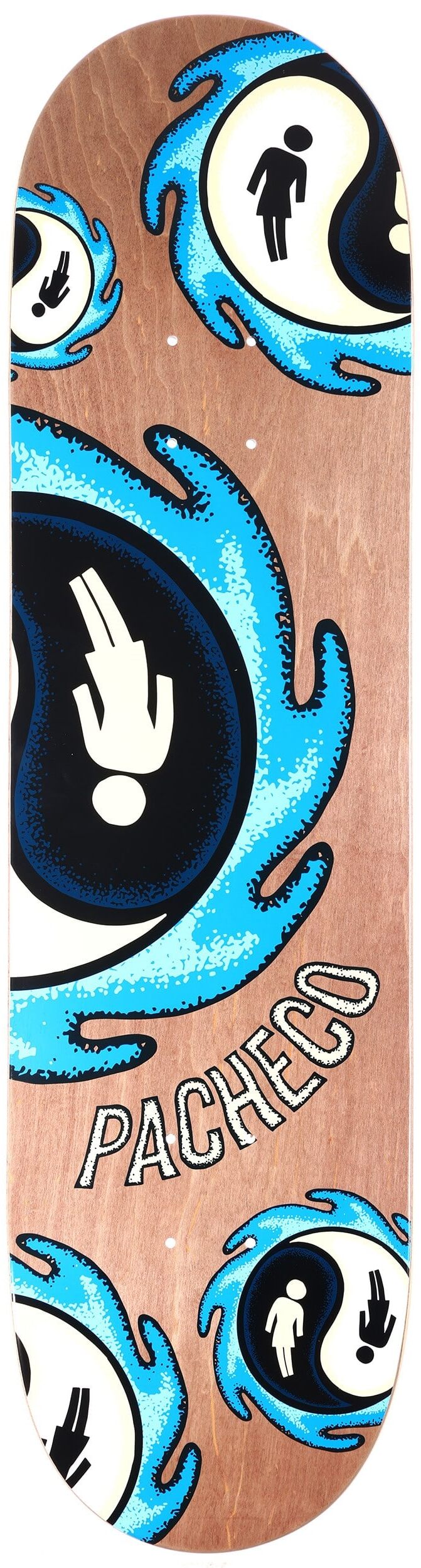 Girl Pacheco Yin Yang Skateboard Deck 8.375 Girl Pacheco Yin Yang Skateboard Deck 8.375