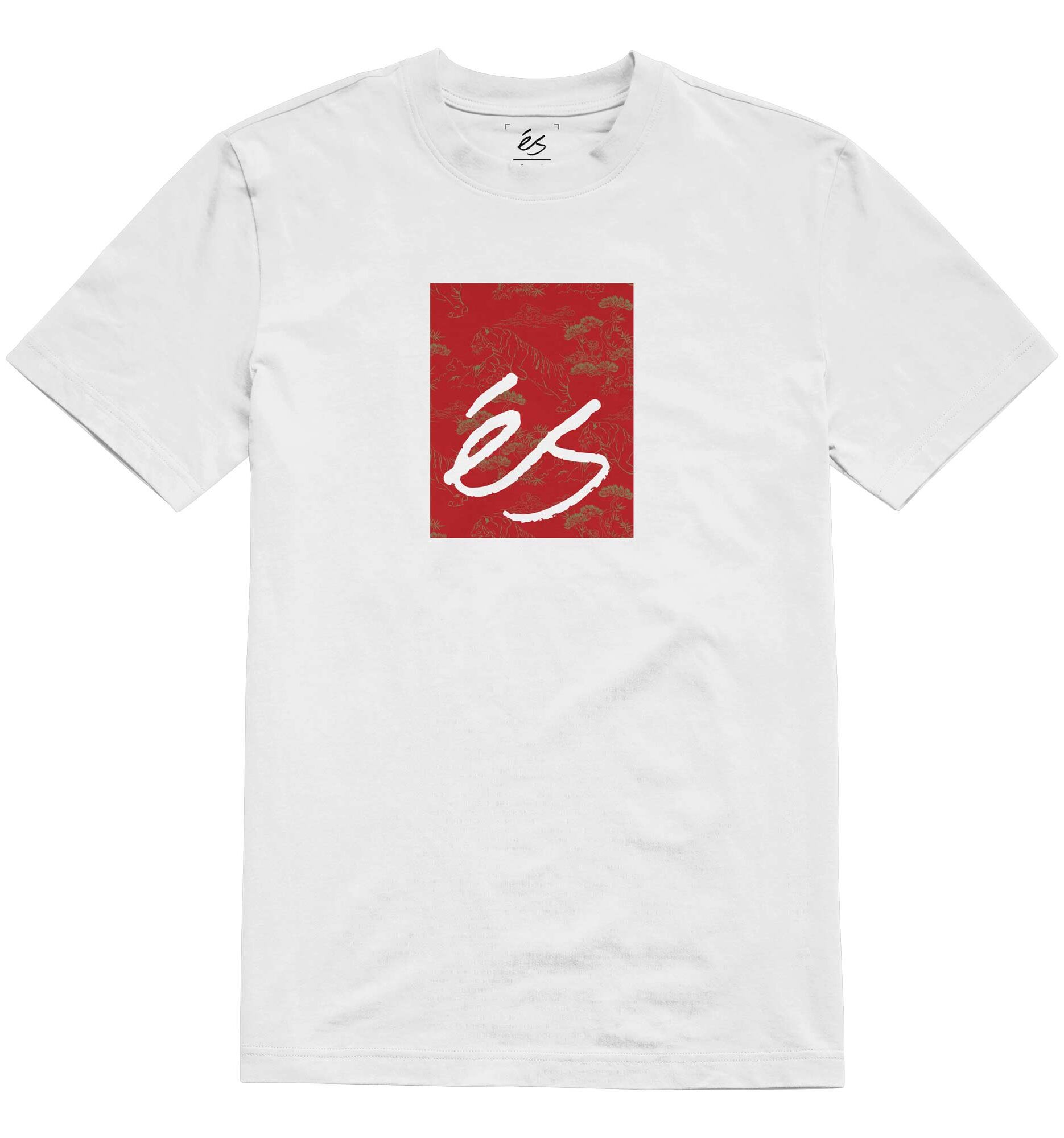 eS SKB T-Shirt TIGER BLOCK, white L