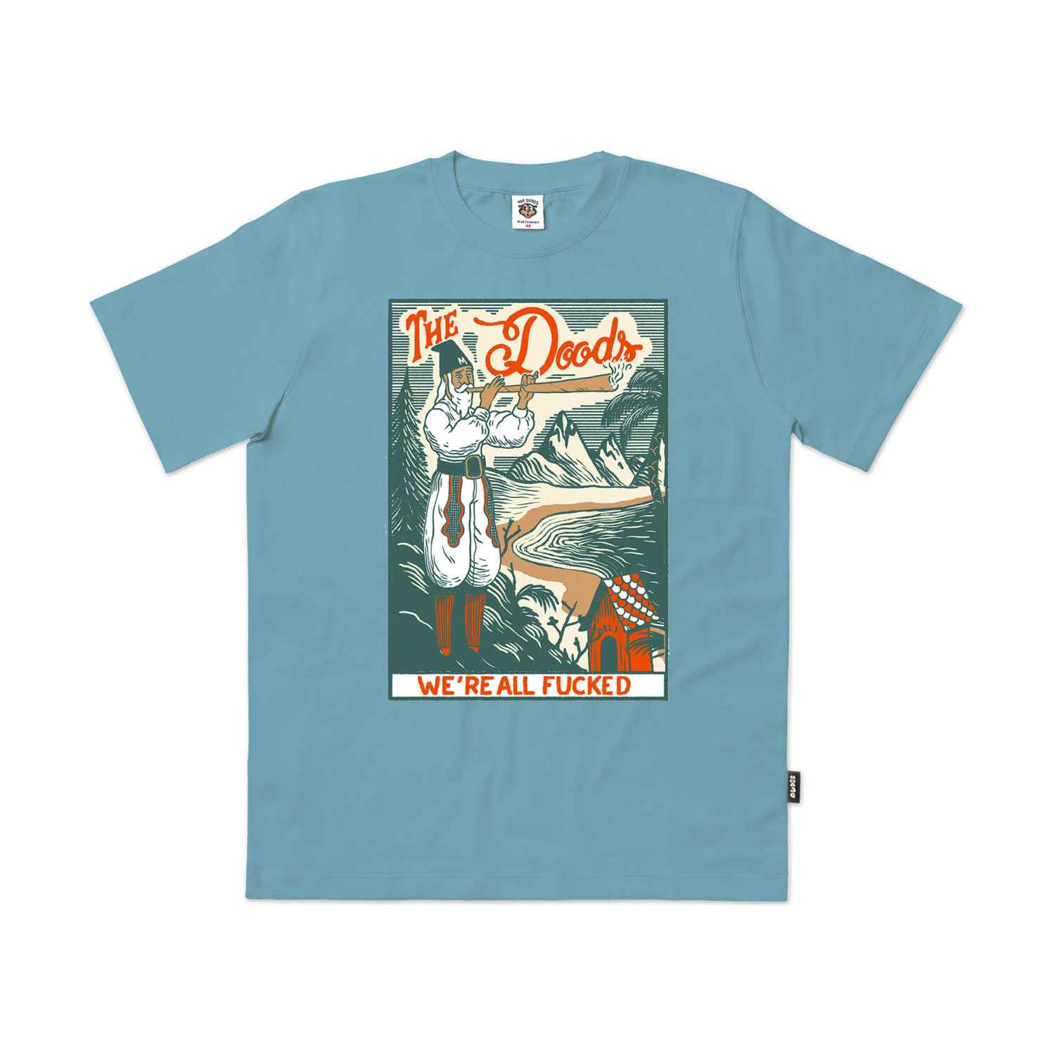 The Dudes All Fucked Classic T-Shirt - milky blue
