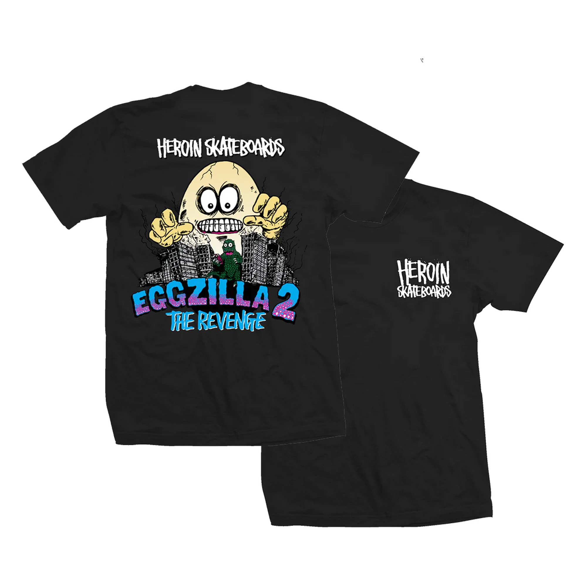 HEROIN T-Shirt EGGZILLA 3, black XL