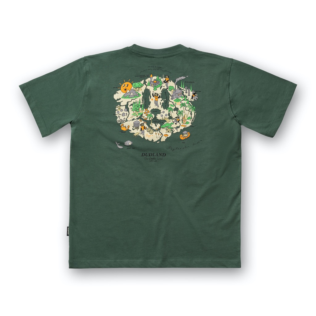 The Dudes Dudland T-Shirt - bottle green XXXL