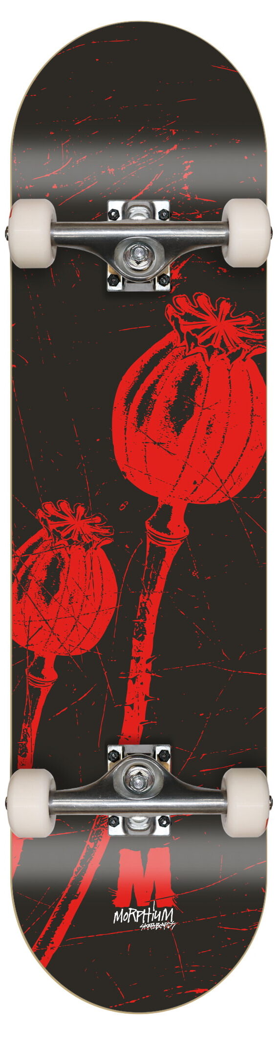 Morphium complete Skateboard Poppies black Morphium complete Skateboard Poppies black