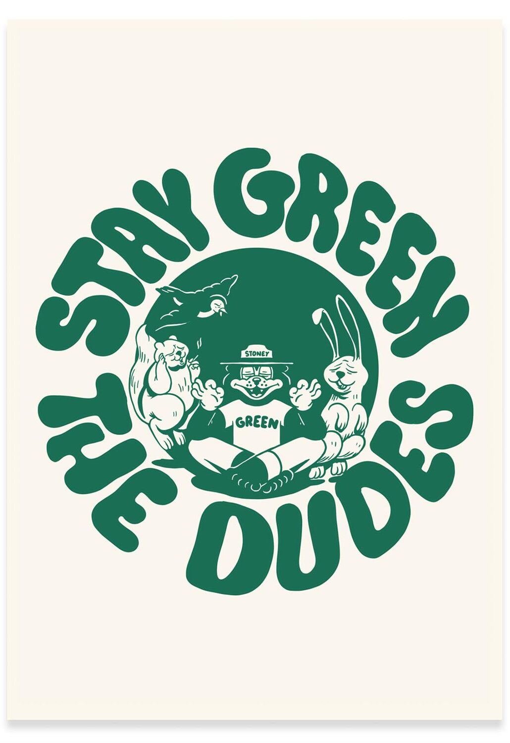 The Dudes Stay Green Unlimited Print - white The Dudes Stay Green Unlimited Print - white