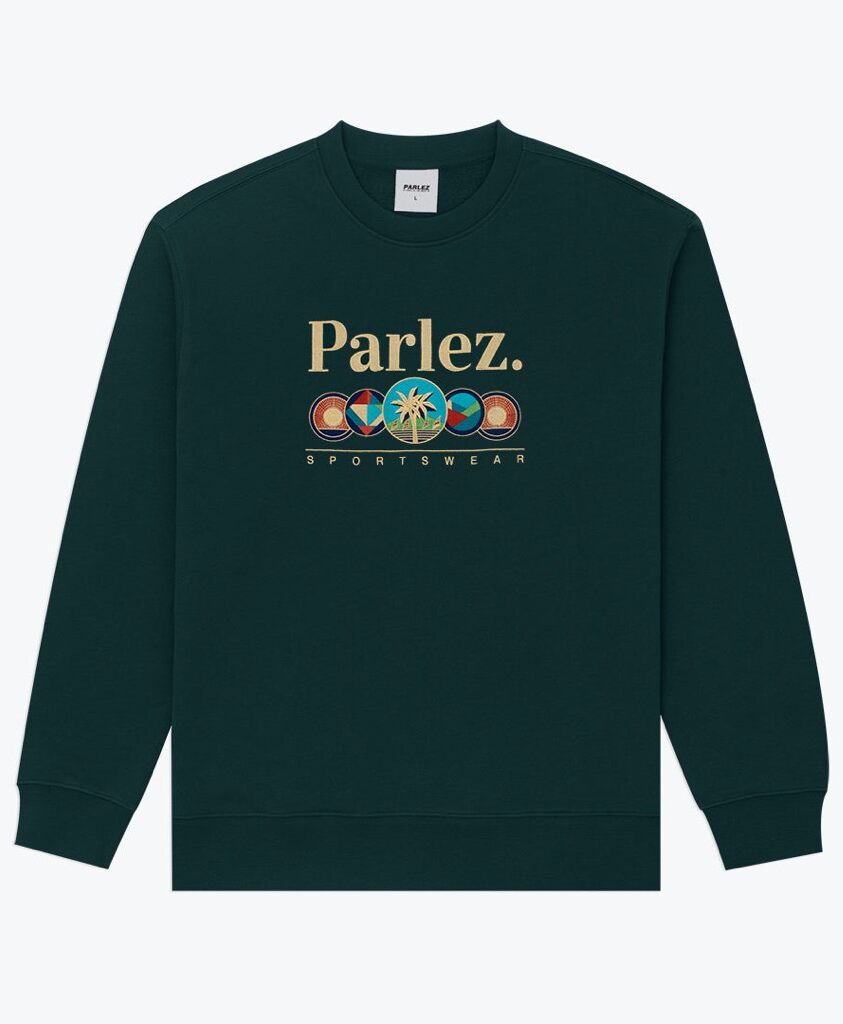 Parlez Reefer Pullover - deep green S Parlez Reefer Pullover - deep green S