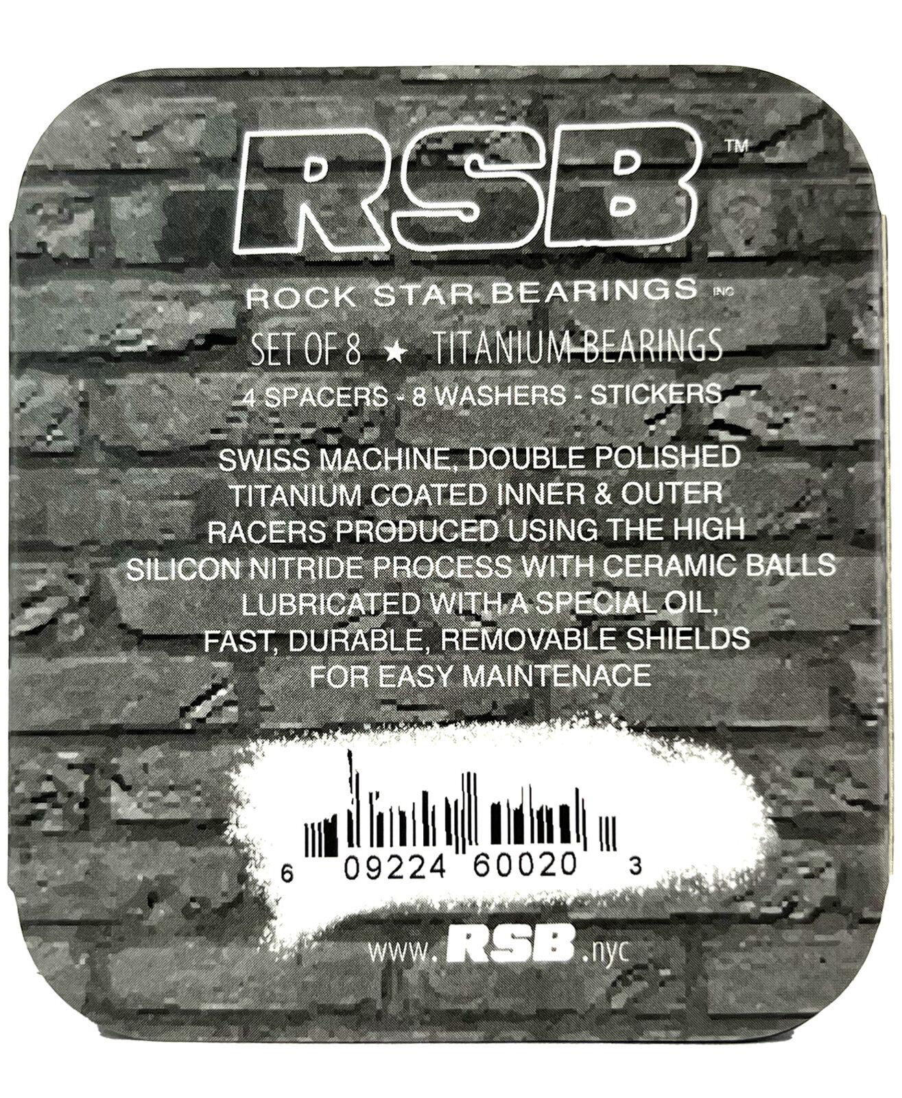 Rock Star Bearings RSB x Radio Collab Skateboard Ball Bearing Rock Star Bearings RSB x Radio Collab Skateboard Ball Bearing
