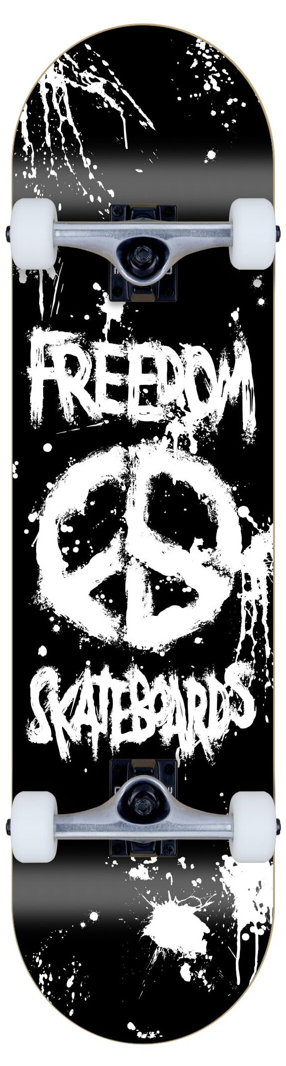 Freedom complete Skateboard Peace Paint Black Freedom complete Skateboard Peace Paint Black