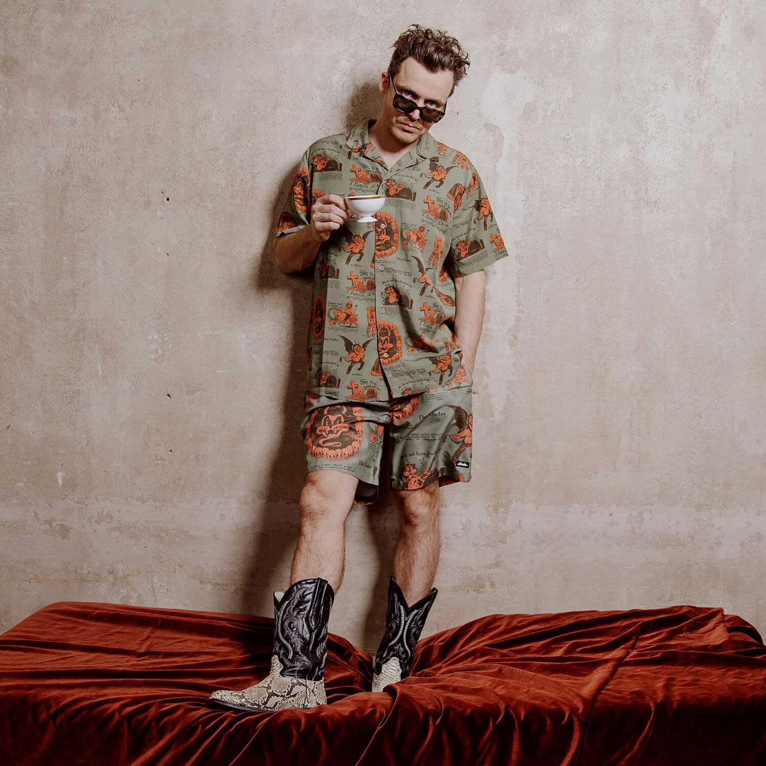 The Dudes Beelzebud Green Hawaiian Shirt - Multicolor XXXL