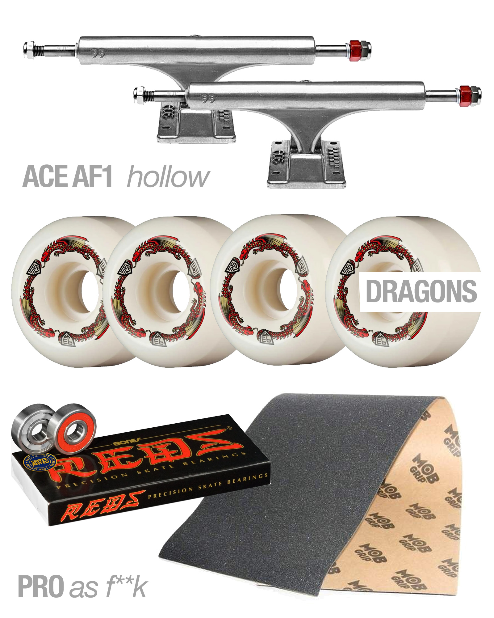 ACE | DRAGONS | REDS - Truck package 8.25 ACE | DRAGONS | REDS - Truck package 8.50